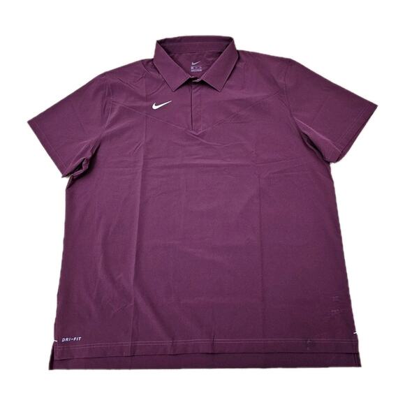 Nike Coaches Dri-FIT Polo Shirt Mens 2XL Short Sleeve Red CW3434 - Picture 1 of 9